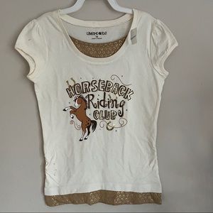 Limited Too Girl’s Horseback Riding Tee Shirt 14